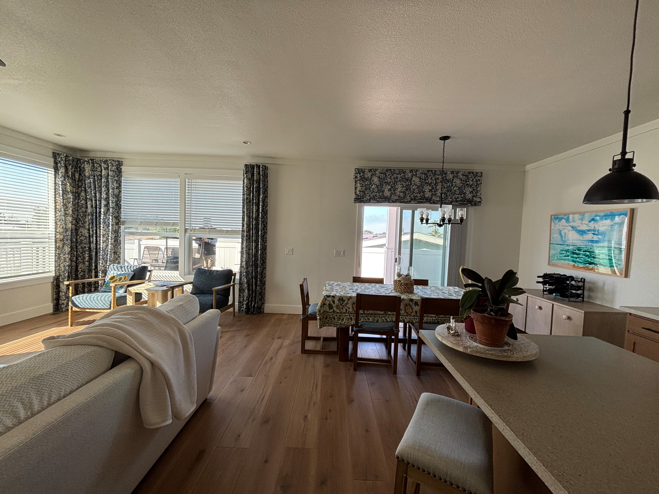 Blue Floral Window Treatments