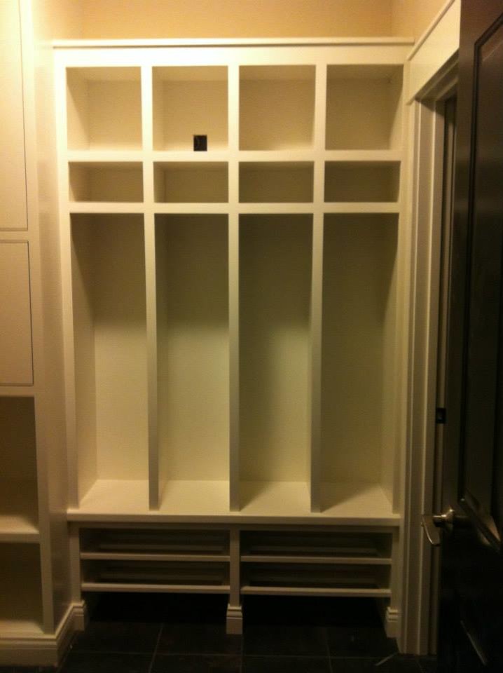 Closet - gender-neutral closet idea with open cabinets and white cabinets