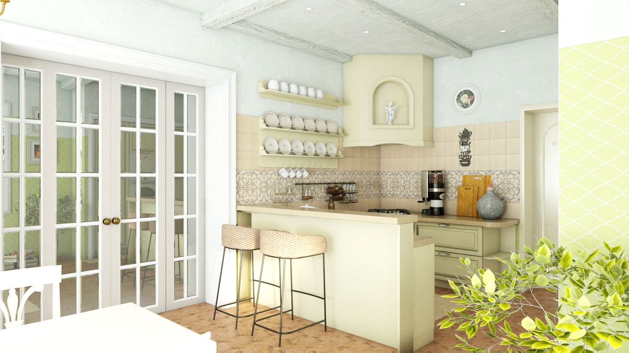 Городской прованс. Дизайн интерьера частного дома