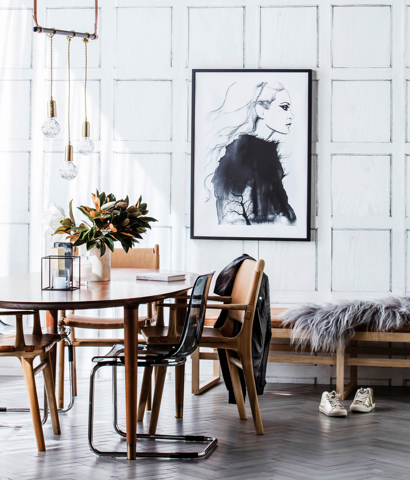 This is an example of a mid-sized eclectic dining room in Sydney.