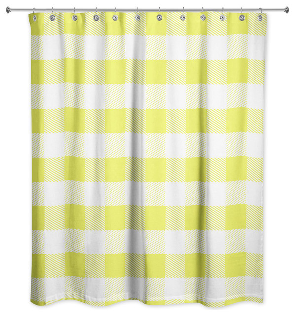 Green Buffalo Check Plaid Shower Curtain Farmhouse Shower Curtains by Designs Direct Houzz