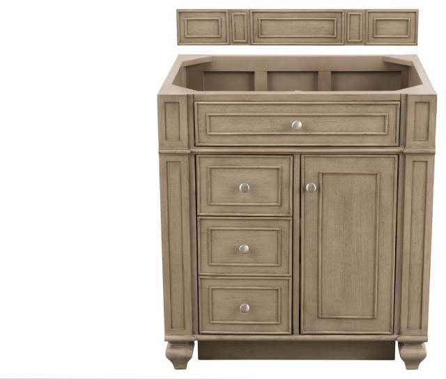Bristol 30" Single Vanity, Whitewashed Walnut cabinet Only ...