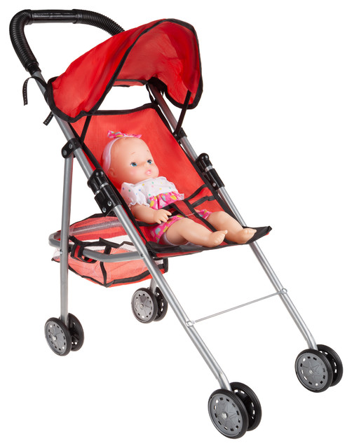 toy baby with stroller