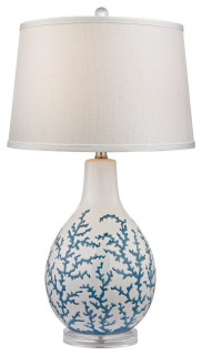 white coral table lamp