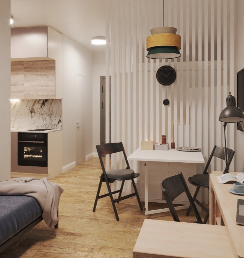 Маленькая площадь: переделка коммуналки в студию