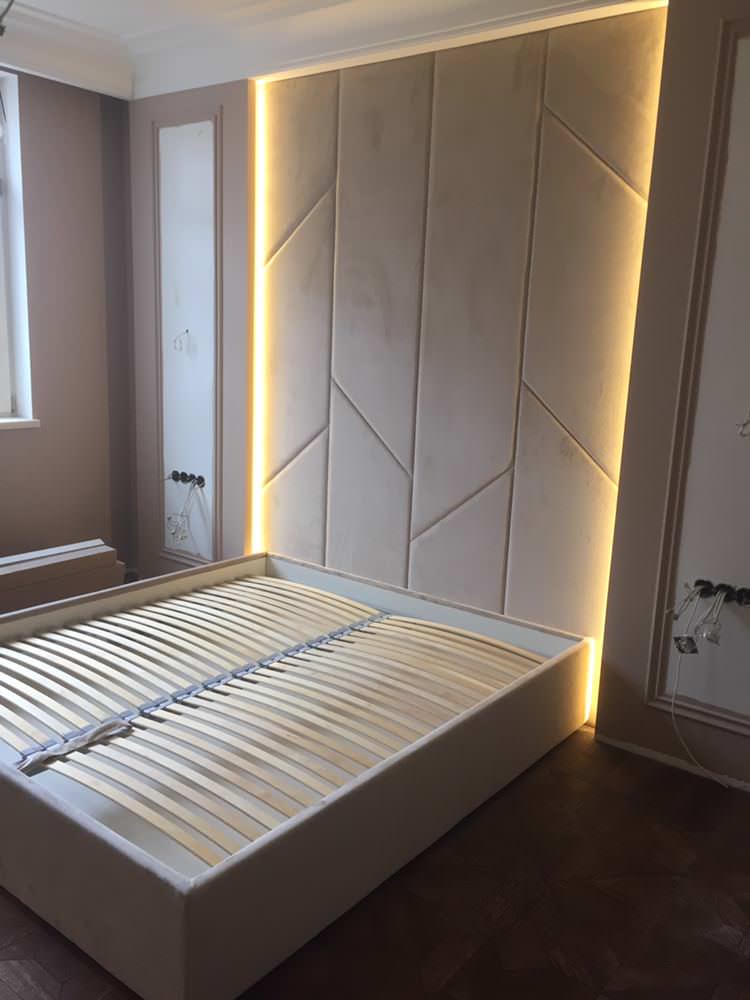 Мягкие стеновые панели в интерьере. Наше производство