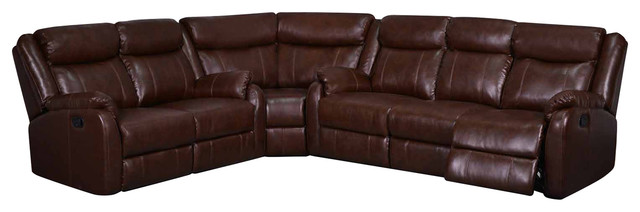 Global Furniture 3-Piece Sectional Brown