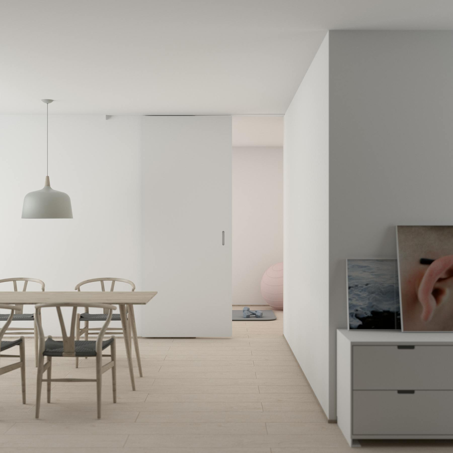 Apartamento nórdico minimalista.