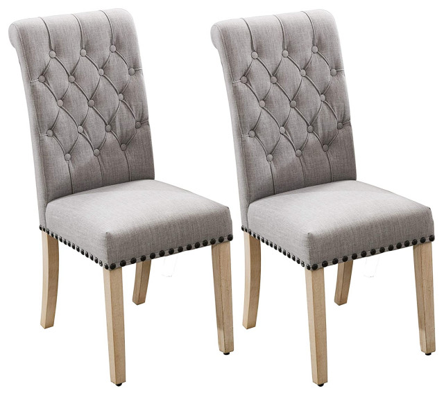 Fabric Tufted Dining Chairs Upholstered Kitchen and Dining Room Chairs