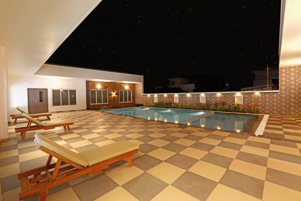 Inspiration for an Indian swimming pool in Chennai.