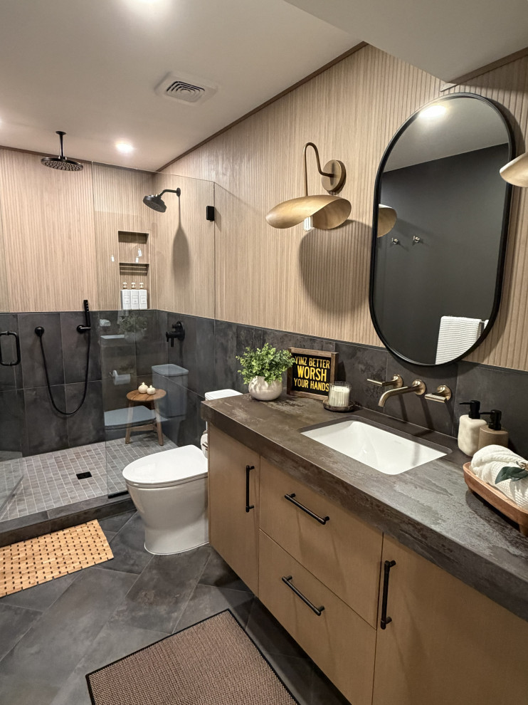 Dekton, Brizo & Custom Cabinetry | Bespoke Bathroom Design