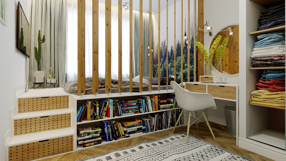 Спальня в скандинавском стиле 20 м2