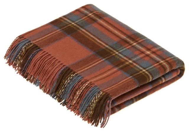 Tartan, Merino Lambswool, Antique Royal Stewart, Throw Blanket