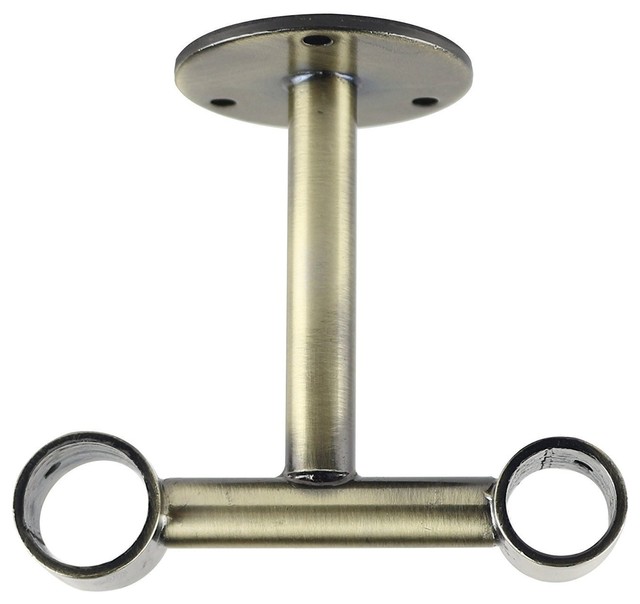 Double Ceiling Bracket for Curtain Rod, 1" and 5/8", Single