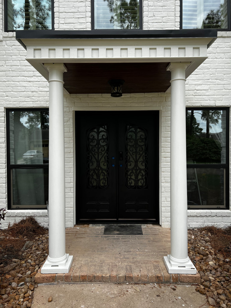 Steel Door Install + Vynil/Brick Painting