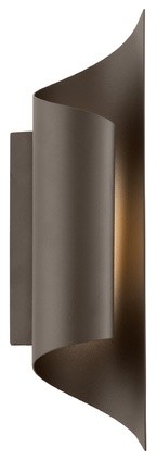 Modern LED Outdoor Wall Light in Bronze Finish