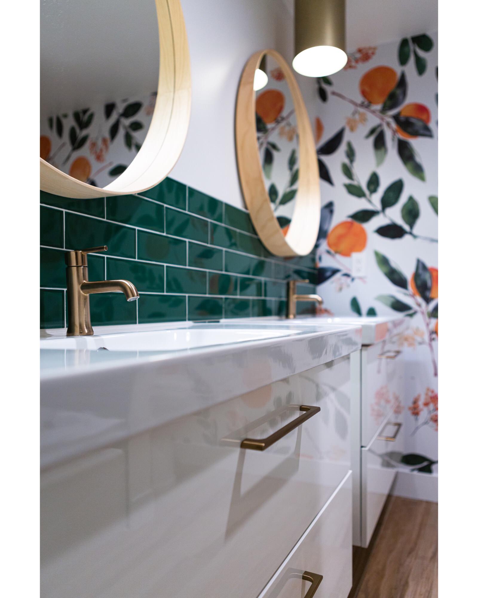 Tiprigan Bathroom | Littleton, CO | Eclectic Retro Glam Renovation