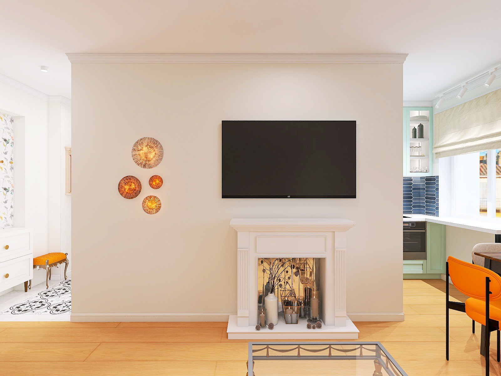 Двухкомнатная квартира в стиле фьюжн