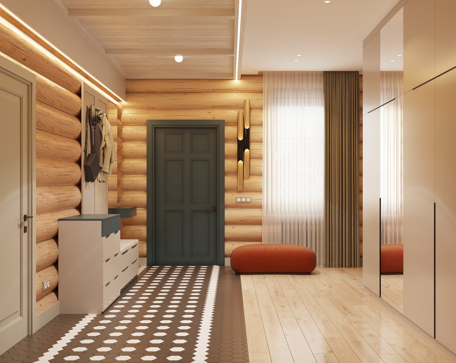 Дизайн проект дома из рубленного бревна