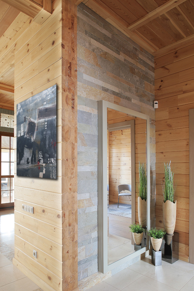 Современный дом из бруса в эко стиле