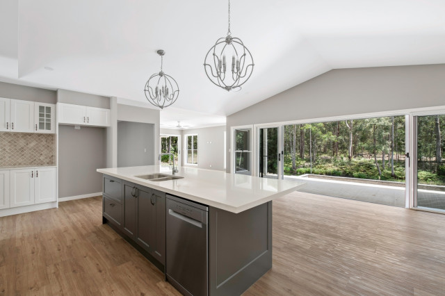 Custom Built Home in the Forest traditional-living-room
