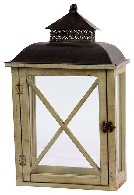 Modern Black Metal Roof Ethnic Traditional Wooden Lantern ... Modern Black Metal Roof Ethnic Traditional Wooden Lantern