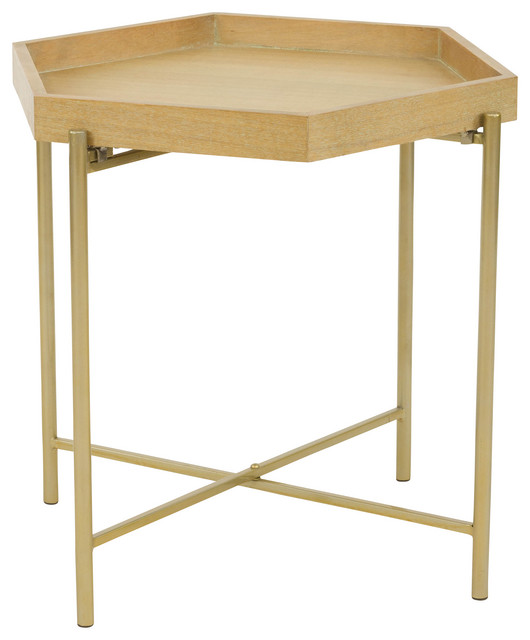 Blevins Hexagon Accent Table Contemporary Side Tables And End Tables by Aspire Home