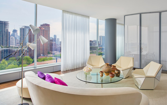 Gold Coast Chicago Residence contemporaneo-salon