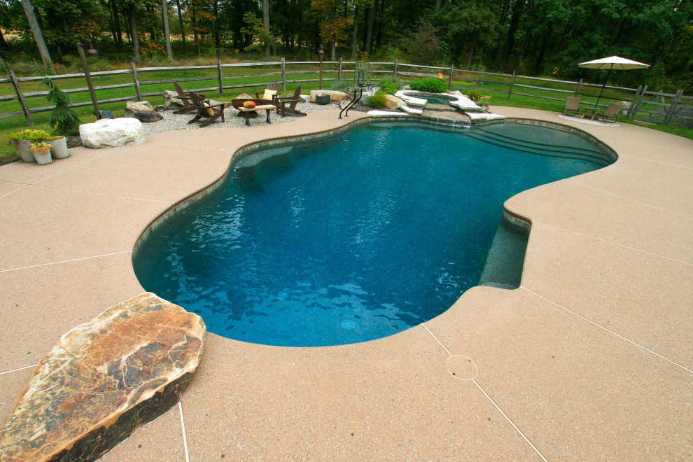 Design ideas for a country pool in Philadelphia.