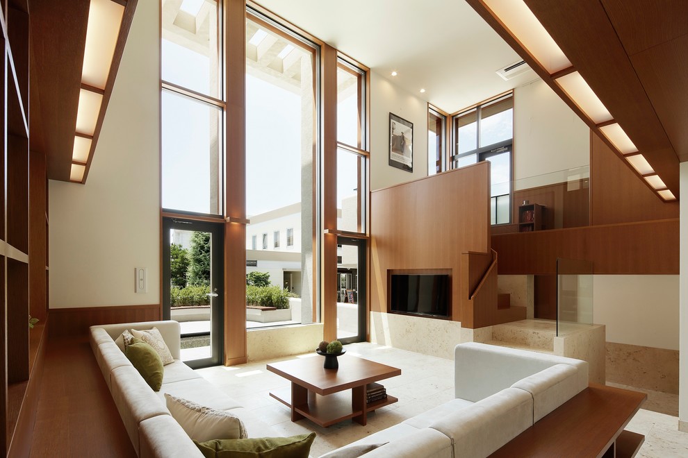 名古屋にあるコンテンポラリースタイルのおしゃれなリビングの写真