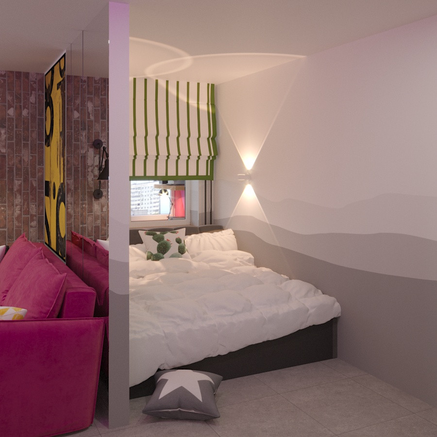 Яркая студия для девушки