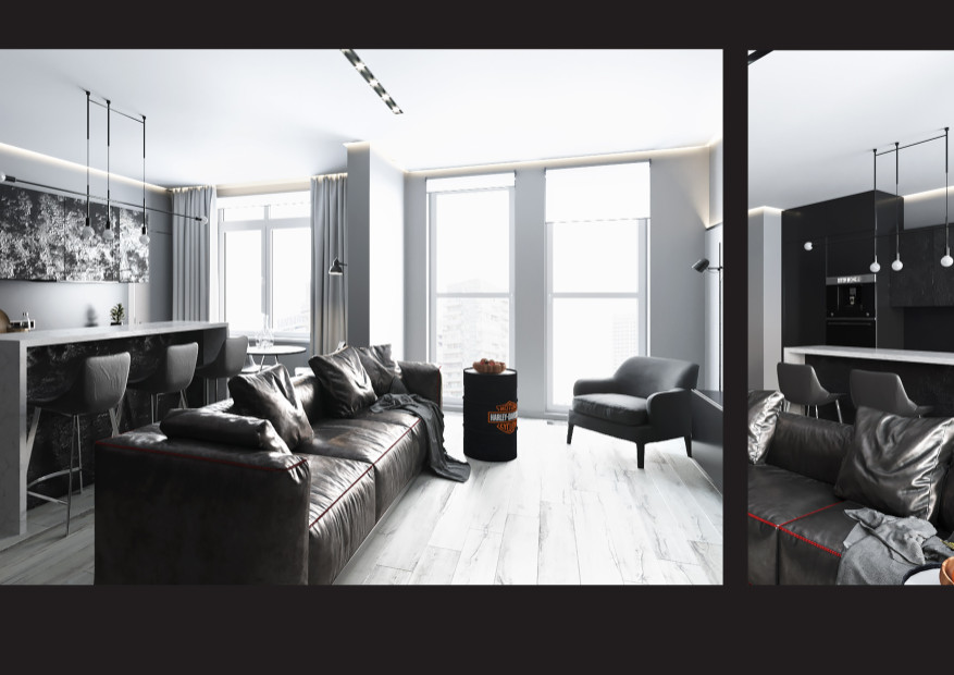 Дизайн проект квартиры для холостяка