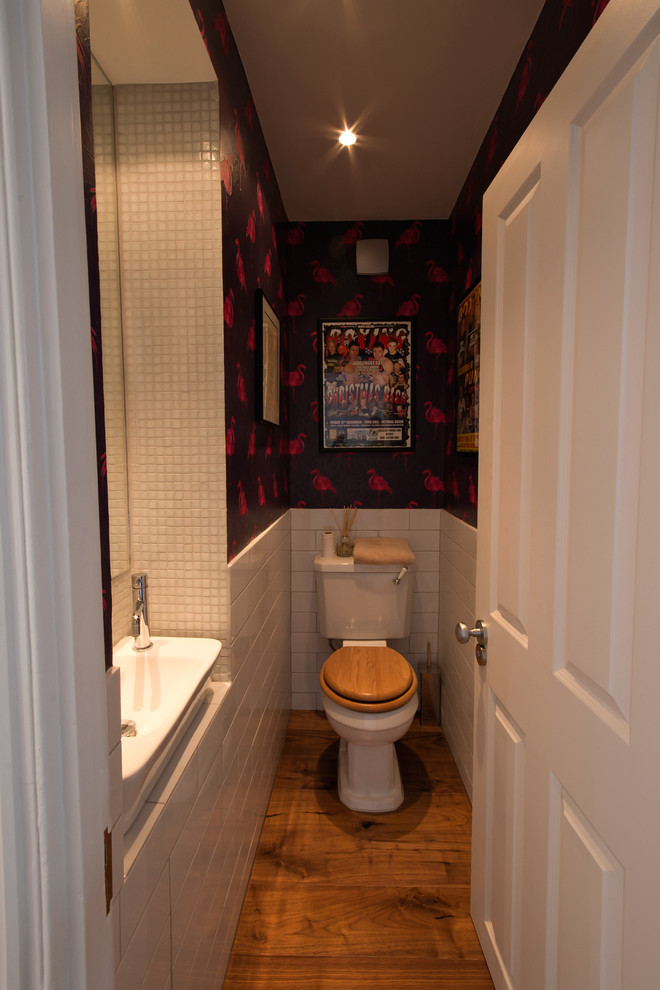 Inspiration for a traditional powder room in London.