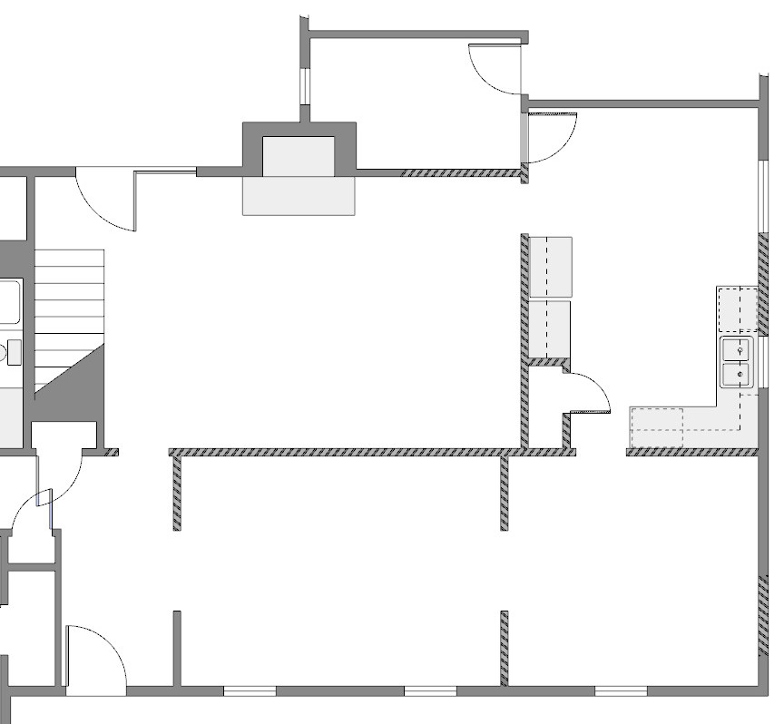 Example of a transitional home design design in Richmond