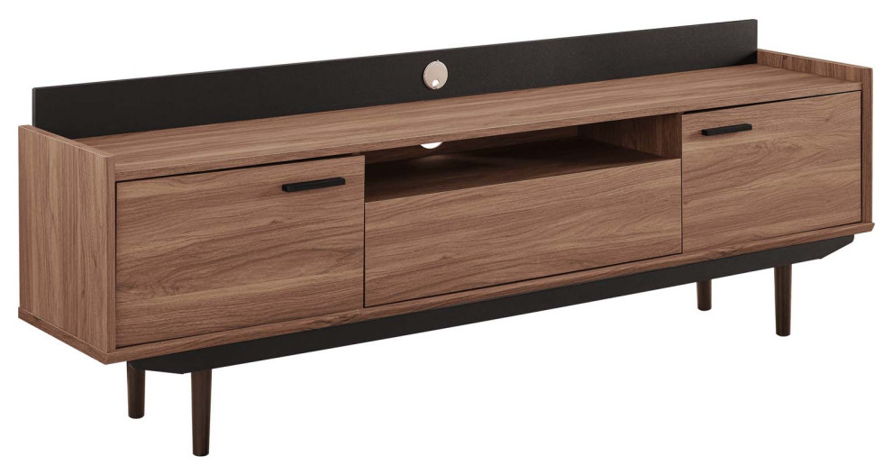 Modway Visionary 71 Tv Stand EEI-3435-WAL-BLK - Midcentury ...