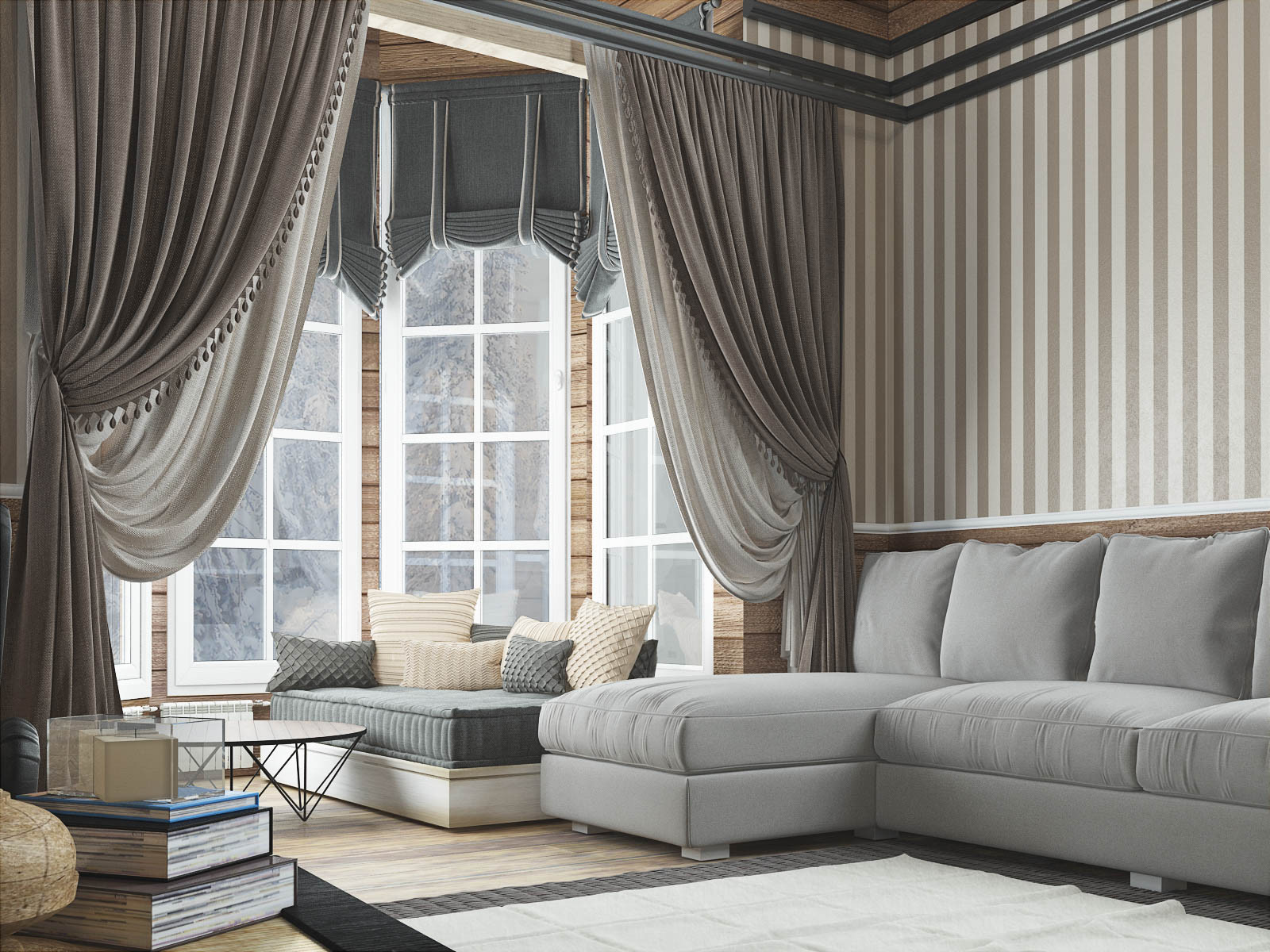 Визуализация гостиной