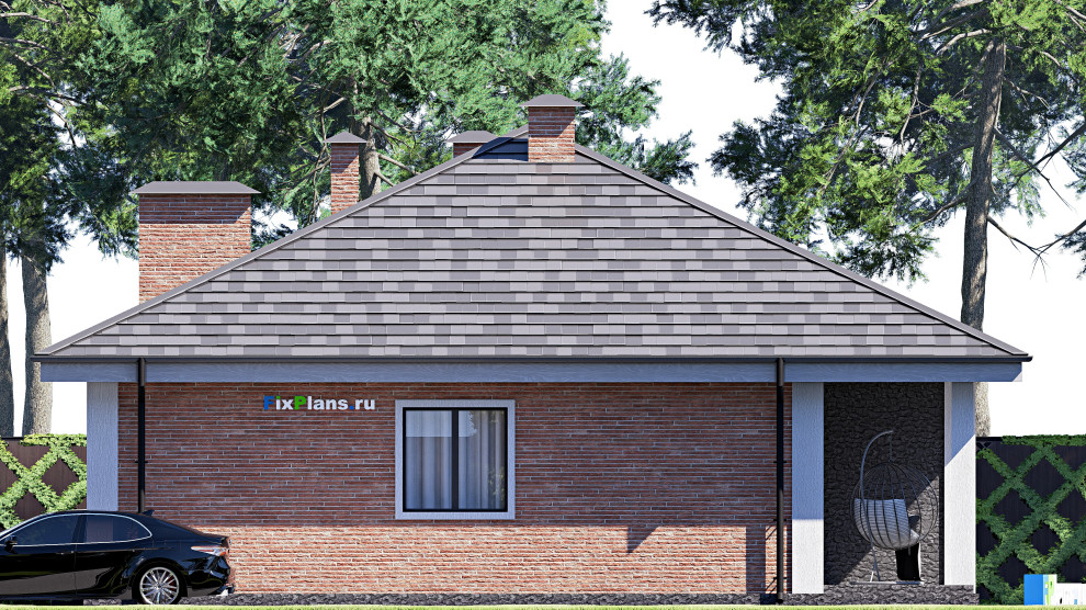 Проект одноэтажного дома 12х13м S122м2 F-17891