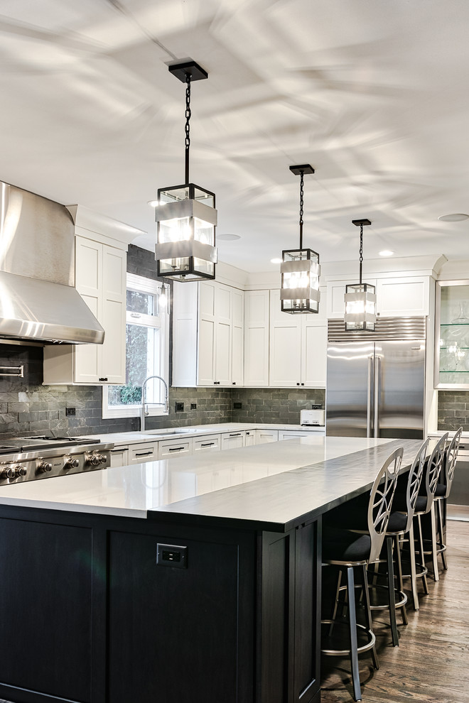 Inspiration for a large transitional kitchen remodel in Nashville
