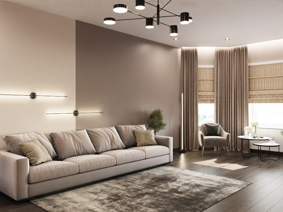 Дизайн кухни-гостиной