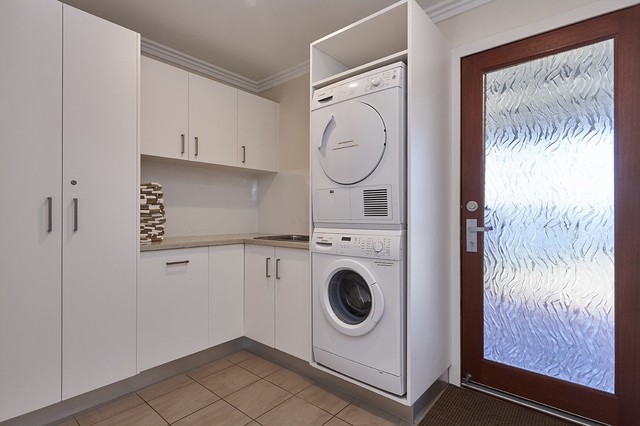 Tasbuilt Homes in Brooks Bay Tasmania contemporary-utility-room