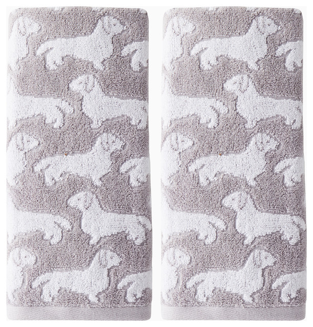 SKL Home 2Piece Dog Hand Towel Set Bath Towels by Saturday Knight