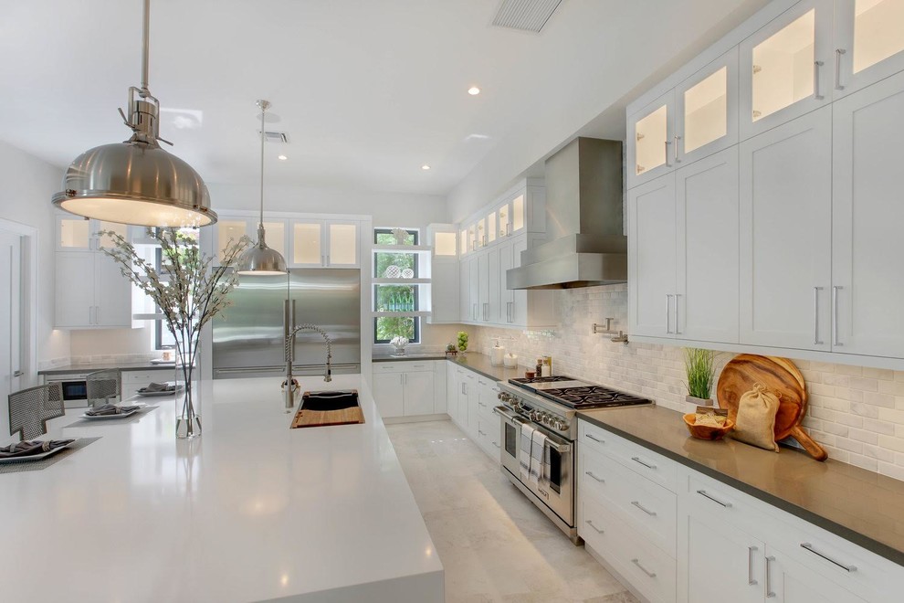 Kitchen - transitional kitchen idea in Miami