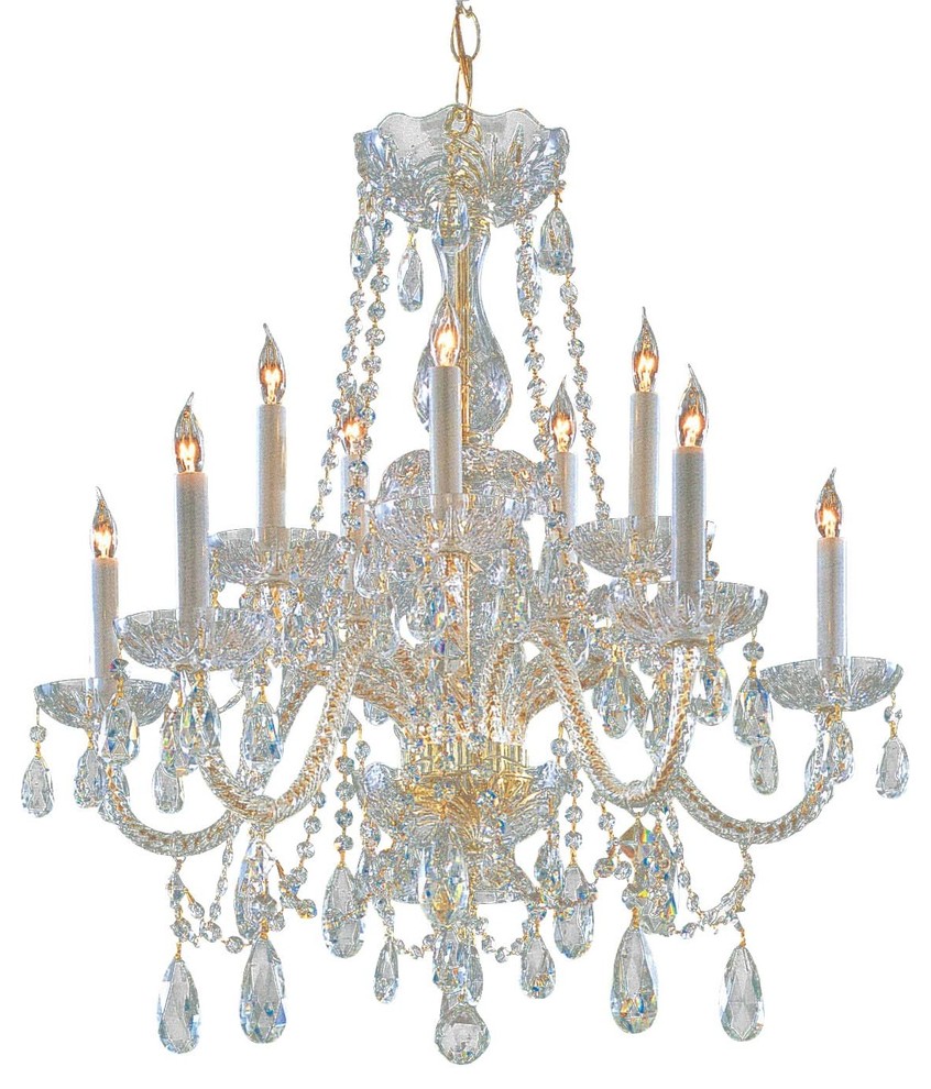 Crystorama 1130-PB-CL-MWP Traditional Crystal Chandelier