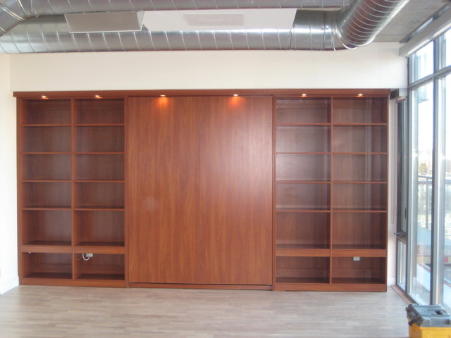 Murphy Bed with Cabinetry modern-family-room
