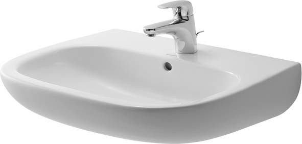 Duravit D-Code 23 5/8"x18 1/8" Bathroom Sink, White, 1 Hole