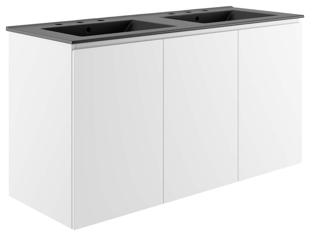 Bryn 48" WallMount Double Sink Bathroom Vanity Modern Bathroom
