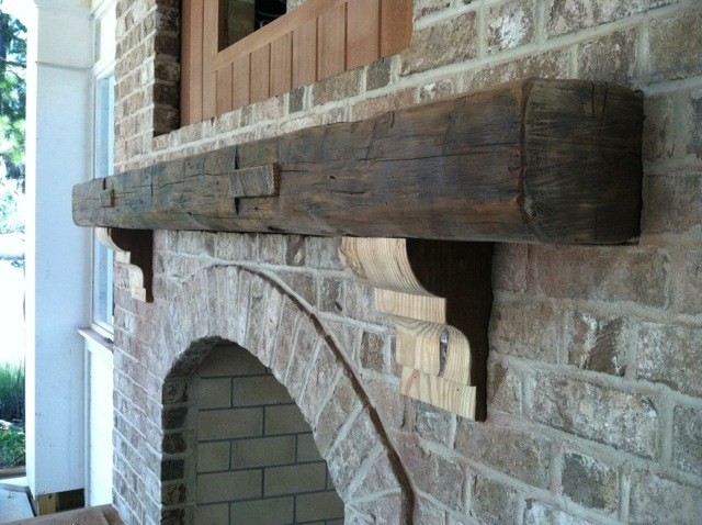 Reclaimed Fireplace Mantel Contemporary Charleston By