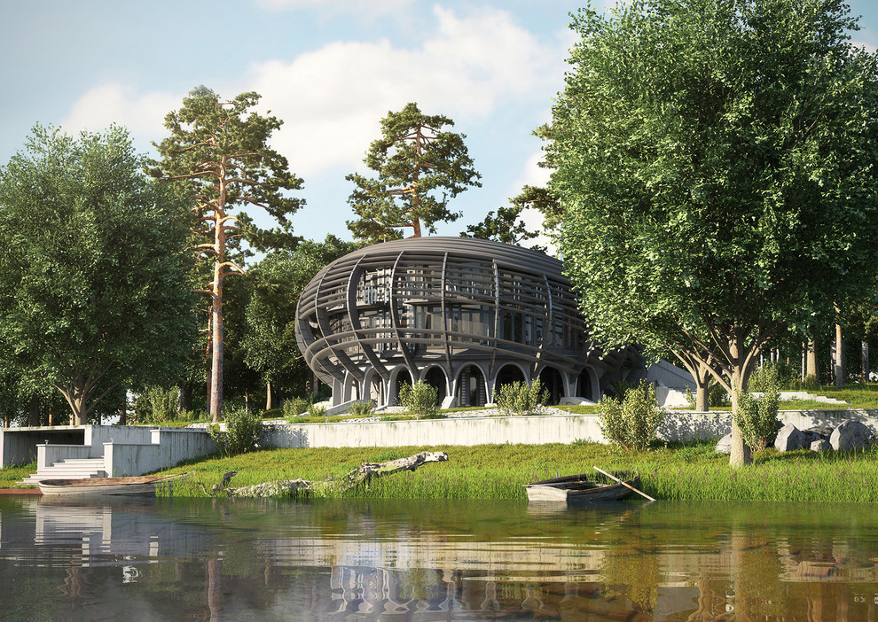 Дом-НЛО на берегу озера Селигер