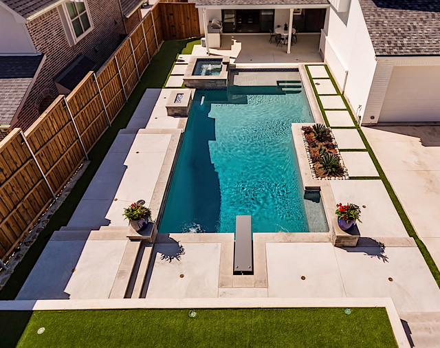 Geometric Pool Designs Dallas, Highland Park & Plano Dallas par