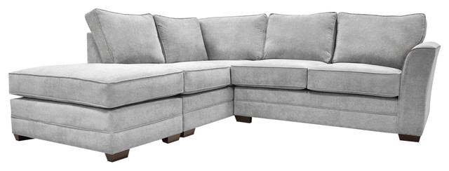 Albany Corner Sofa, Silver, Right Hand